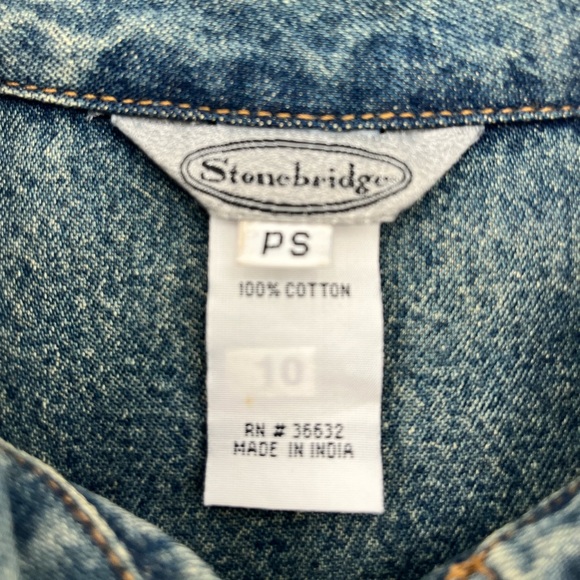STONEBRIDGE | NWT LIGHT WASH VINTAGE DENIM JACKET 1 Size SP - Picture 5 of 7